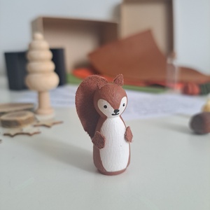 Erdei mesevilág - mesélő fabábu készlet (Pocket Story) - kézzel festett fafigurák gyerekeknek 3 készletben - játék & sport - készségfejlesztő és logikai játék - montessori szivárvány, waldorf játékok - Meska.hu