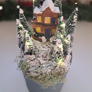 Karácsonyi világító házikó - karácsony - karácsonyi lakásdekoráció - karácsonyi falu, házikó - Meska.hu