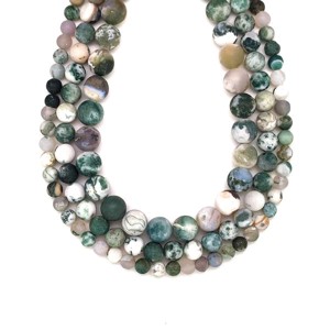 Achát fa matt golyó 10-11mm ékszerkészítő alapanyag (füzér) - Meska.hu