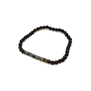 Bazalt afrikai türkiz golyó korong karkötő 45 mm, Ékszer, Karkötő, Ásványkarkötő, , MESKA