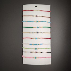 Állítható vegyes golyós cérna karkötő csomag 10db, Ékszer, Karkötő, , MESKA