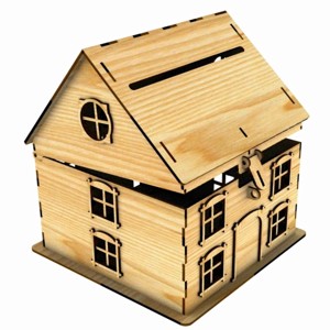 Nászajándék gyűjtő házikó - esküvő - emlék & ajándék - nászajándék - esküvői pénzátadó doboz - Meska.hu