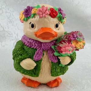 Virágos kacsa1, Otthon & Életmód, Dekoráció, Dekoratív figurák és szobrok, , MESKA