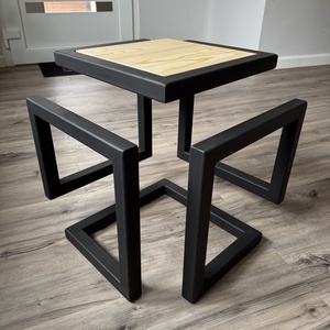 Különleges éjjeliszekrény, sarokasztal, egyedi virágtartó., Otthon & Életmód, Bútor, Asztal, Famegmunkálás, Fémmegmunkálás, MESKA