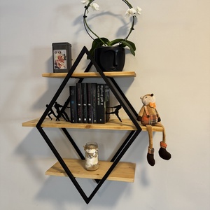 Rombusz formájú 3 polcos falipolc. - otthon & életmód - bútor - polc - Meska.hu
