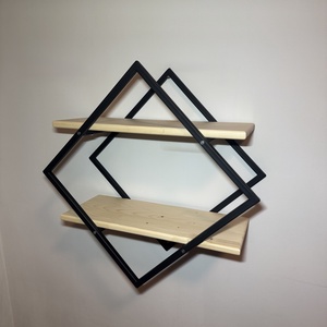 Kocka formájú 2 polcos falipolc  - otthon & életmód - bútor - polc - Meska.hu