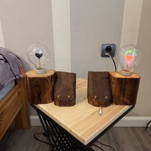 Éjjeli lámpa vagy ahogy én hívom Éji Gerendácska � Antik mobilbölcső (Egyedi, 50 éves fagerendából) - Meska.hu