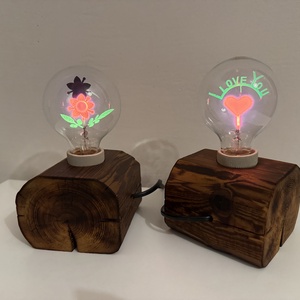 Éjjeli lámpa vagy ahogy én hívom Éji Gerendácska ( Egyedi, 50 éves fagerendából ) - otthon & életmód - lámpa - asztali lámpa - Meska.hu