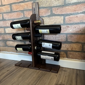 Egyedi 6 palackos fali bortartó és pohártartóval! - otthon & életmód - konyhafelszerelés, tálalás - tálalás - bortartó - Meska.hu