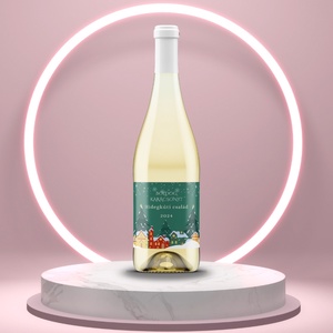 Karácsonyi üveg címke rajzolt várossal, Karácsony, Karácsonyi ajándékozás, Karácsonyi ajándékcsomagolás, , MESKA