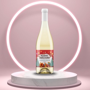 Karácsonyi üveg címke ajándékokkal és mézeskaláccsal, Élelmiszer, Öntapadós címke, , MESKA