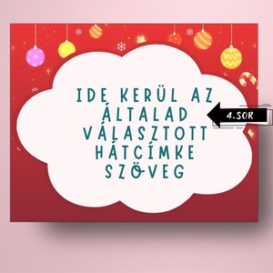 Karácsonyi üveg címke ajándékokkal és mézeskaláccsal - élelmiszer - öntapadós címke - Meska.hu