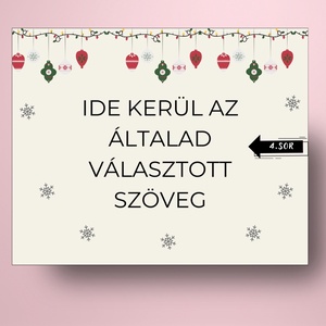 Karácsonyi üveg címke szarvasos -  - Meska.hu