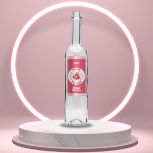 Málna pálinka - öntapadós üveg címke - egyszerű málna grafikával, Élelmiszer, Alkoholos italok, , MESKA