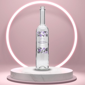 Füge pálinka - öntapadós üveg címke - lila és fekete rajzokkal, Élelmiszer, Alkoholos italok, , MESKA