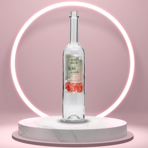 Alma pálinka - öntapadós üveg címke - vízfesték foltokkal és festett piros almákkal, Élelmiszer, Alkoholos italok, , MESKA