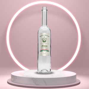Alma pálinka - öntapadós üveg címke - klasszikus stílus és magyar zászló, Élelmiszer, Alkoholos italok, , MESKA