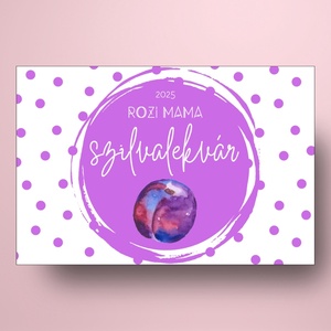 Szilvalekvár - öntapadós üveg címke - pöttyös alapon festett szilvával - élelmiszer - lekvár - Meska.hu