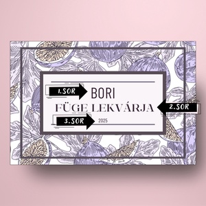Fügelekvár - öntapadós üveg címke - fügék botanikai illusztrációval - élelmiszer - lekvár - Meska.hu