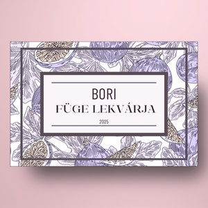 Fügelekvár - öntapadós üveg címke - fügék botanikai illusztrációval - élelmiszer - lekvár - Meska.hu
