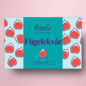 Fügelekvár - öntapadós üveg címke - pop-art fügékkel  - élelmiszer - lekvár - Meska.hu