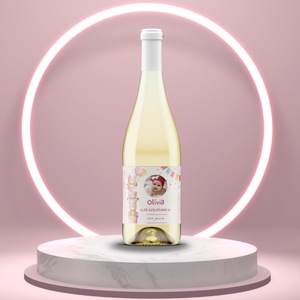 Születésnapi öntapadós üveg címke - rózsaszín alapon három macival, Élelmiszer, Alkoholos italok, , MESKA