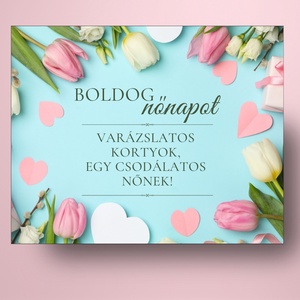 Nő napi üveg címke - tulipánokkal és szívekkel  - élelmiszer - alkoholos italok - Meska.hu