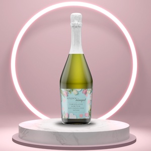 Nő napi üveg címke - tulipánokkal és szívekkel  - élelmiszer - alkoholos italok - Meska.hu