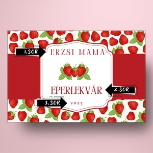Eperlekvár - öntapadós üveg címke - klasszikus és elegáns - élelmiszer - lekvár - Meska.hu