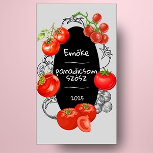 Paradicsomszósz - öntapadós üveg címke - modern paradicsom rajzokkal - élelmiszer - szósz & mártogatós - Meska.hu