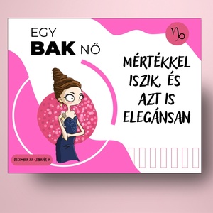 Horoszkópos öntapadós üveg címke - Bak nő - élelmiszer - alkoholos italok - Meska.hu