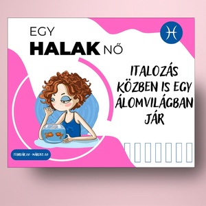 Horoszkópos öntapadós üveg címke - Halak nő - élelmiszer - alkoholos italok - Meska.hu