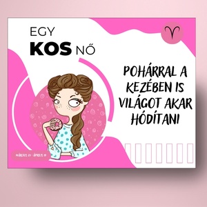 Horoszkópos öntapadós üveg címke - Kos nő - élelmiszer - alkoholos italok - Meska.hu
