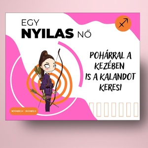 Horoszkópos öntapadós üveg címke - Nyilas nő - élelmiszer - alkoholos italok - Meska.hu