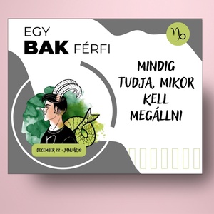 Horoszkópos öntapadós üveg címke - Bak férfi - élelmiszer - alkoholos italok - Meska.hu