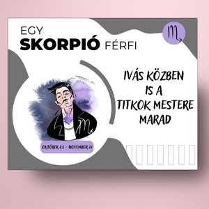 Horoszkópos öntapadós üveg címke - Skorpió férfi - élelmiszer - alkoholos italok - Meska.hu