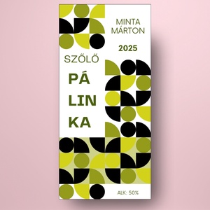 Szőlő pálinka - öntapadós üveg címke - minimalista stílusú - élelmiszer - alkoholos italok - Meska.hu