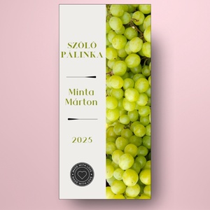 Szőlő pálinka - öntapadós üveg címke - szőlő fotóval - élelmiszer - alkoholos italok - Meska.hu