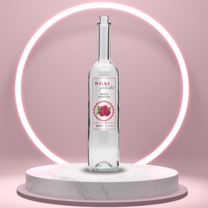 Málna pálinka - öntapadós üveg címke - régiesített kör mintával, Élelmiszer, Alkoholos italok, , MESKA