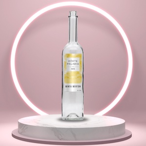 Körte pálinka - öntapadós üveg címke - sárga füst hatással , Élelmiszer, Alkoholos italok, , MESKA