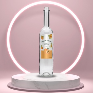 Barack pálinka - öntapadós üveg címke - leveles barackokkal, Élelmiszer, Alkoholos italok, , MESKA