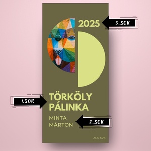 Törköly pálinka - öntapadós üveg címke -  kortárs absztrakt stílusú - élelmiszer - alkoholos italok - Meska.hu