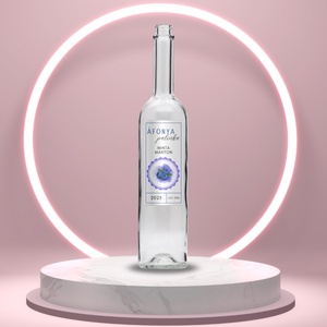 Áfonya pálinka - öntapadós üveg címke -  régiesített kör mintával, Élelmiszer, Alkoholos italok, , MESKA