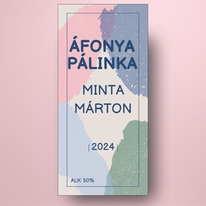 Áfonya pálinka - öntapadós üveg címke -   fújt üveggel - élelmiszer - alkoholos italok - Meska.hu