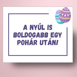 Húsvéti öntapadós üveg címke - fehér alapon színes tojásokkal - élelmiszer - alkoholos italok - Meska.hu