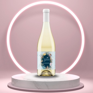 Húsvéti öntapadós üveg címke - kék és rózsaszín tojásokkal és virággal, Élelmiszer, Alkoholos italok, , MESKA