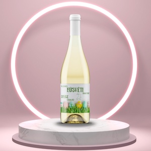 Húsvéti öntapadós üveg címke - színes tojásokkal a fűben, Élelmiszer, Alkoholos italok, , MESKA