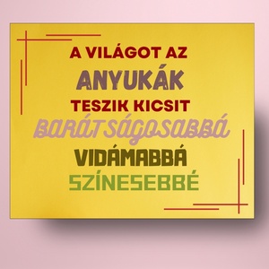 Anyák napi üveg címke - sárga alapon tulipánokkal - élelmiszer - alkoholos italok - Meska.hu