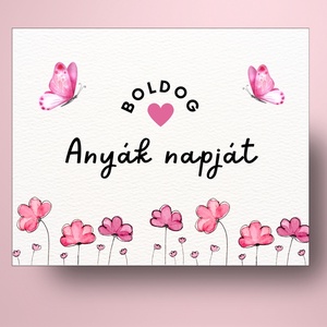 Anyák napi üveg címke - textúrált alapon festett virágokkal - élelmiszer - alkoholos italok - Meska.hu