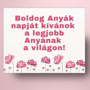 Anyák napi üveg címke - textúrált alapon festett virágokkal - élelmiszer - alkoholos italok - Meska.hu